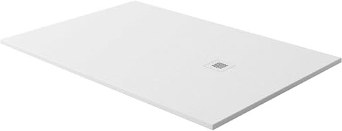 Stone Slate Effect Shower Tray Square Rectangle Wet Room White 30mm Low Profile (1600 x 900 mm White)