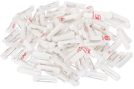 PATIKIL 120Pcs Épingles De Sécurité, 22mm Épingles De Sécurité Autoadhésives Épingles De Barrette Épingles De Badge Épingles Gros Petites avec Bandes Adhésives À Artisanat, Blanc