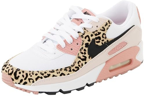 NIKE Damen WMNS AIR MAX 90 Sneaker, White Black Silt Red Rust Pink, 38 EU