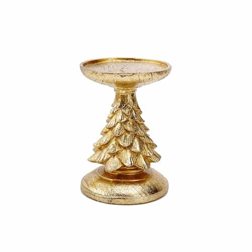 MRKU Portacandele Albero di Natale Resina Autunnale Tealight Candele da Tavolo Centrotavola Natale Casa Decorazione da Tavola