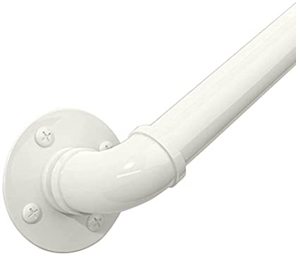 Väggmonterad vit il för trappor – komplett inomhus/utomhus kit för korridor vinddäck loftsteg – 60 cm (2 fot) säkerhetsbanisterräcke