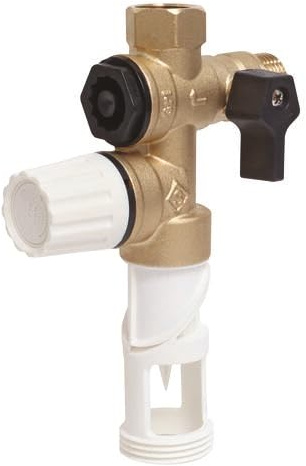 SOMATHERM FOR YOU - Groupe De Sécurité Laiton NF 20/27 (3/4'') - Prévention Des Surpressions Dans Le Chauffe-Eau - Garde D'Air Orientable - Gris - Température D'Entrée Max 65°C | Protégez votre chauffe-eau grâce à ce groupe de sécurité monobloc à siège laiton, pour eau neutre.