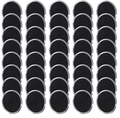 Myntkapsel förvaringsfodral set 40 st genomskinliga plastlådor med svarta packningar passar myntstorlekar 16 20 25 27 30 33 38 46 mm