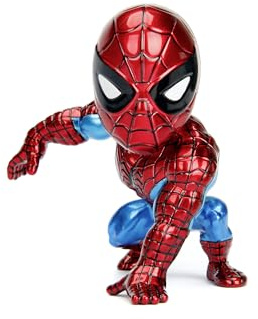 Jada Toys Marvel 4 Inch Classic Spiderman Figure, Red, One Size