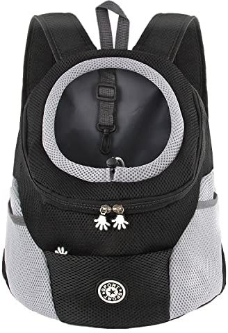 M MUNCASO Hundetrage-Rucksack Welpentasche Kleine Haustier-Fronttasche mit Atmungsaktivem, Head-Out-Design, Wasserdichter Boden für Reisen, Outdoor, Wandern