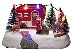Konstsmide LED Christmas Scene : Santa and Christmas Caravan : Battery : 4238-000