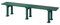 PROREGAL Gartenbank Kuba | 4-Sitzer | Grün | HxBxT 42x200x37cm | Witterungs- & UV-beständiger Kunststoff | Parkbank Sitzbank Außenbereich Garten Balkon Terrasse