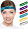 6 Stück Pailletten Stirnband Elastisch Haarbänder Glitzer Stirnbänder Verstellbare Haarband Glitzerndes Kopfbedeckung für Frauen und Mädchen Party Deko