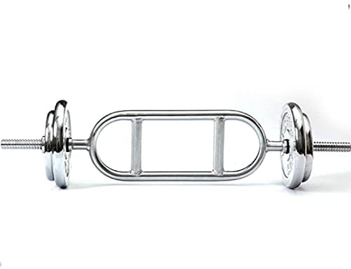 Chrome Tricep Weight Bar Curl Dumbbells Anti-Slip Hand Grip Barbell Bar 34 for Training Fitness Exercise Weight