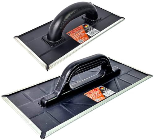 HERO Schleifbrett 2er Set Raspelbrett Egalisierungsbrett 400mm x 270mm Handschleifer Reibebrett mit verzinktem Stahlblech-Raspelbelag WDVS-Schleifer Styropor Hobel Porenbetonhobel Gasbetonhobel