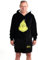 United Labels Grinch Oversize Hoodie Decke mit Ärmeln und Kapuze für Herren, Schwarz, Kuschelpullover Einheitsgröße, Flauschiger Deckenpullover