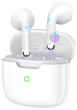 Aisvux Cuffie Bluetooth, Auricolari Bluetooth 5.4 Cuffie Wireless in Ear con 6 ENC Mic Stereo, Cuffie Senza Fili Cancellazione Rumore Cuffiette Bluetooth IPX7 Impermeabili Earbud 50 Ore di Durata