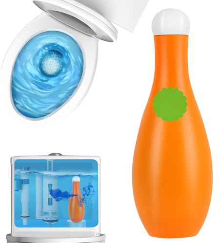 Toilet Cleaner, 2025 Upgraded Toilet Deodorizing Effective Cleaner Deep Cleaning Products, Limescale Remover for Deodorizing & Descaling, Bowling Blue Bubble Toilet Cistern Fresheners (1)