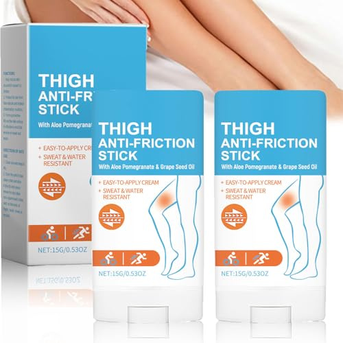 Anti Friction Stick under Breasts, Anti Chafe Balm Stick, Anti Chafing Cream, Suitable for Heels, Forearms, Thighs and Calves, Prevents Skin Irritation (2PC)