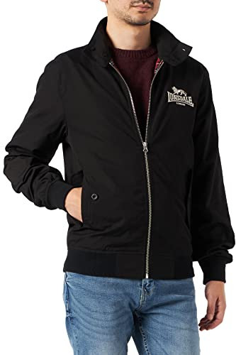 Lonsdale Herren Jacke Jacke Slim Fit Harrington, Black, M