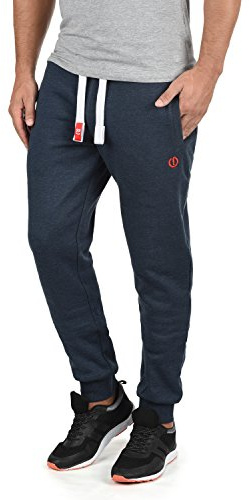 !Solid SDBenn Herren Sweatpants Jogginghose Sporthose mit Fleece-Innenseite Kordelzug Label-Details Baumwollmischung Regular fit, Größe:XL, Farbe:Insignia Blue Melange (8991)