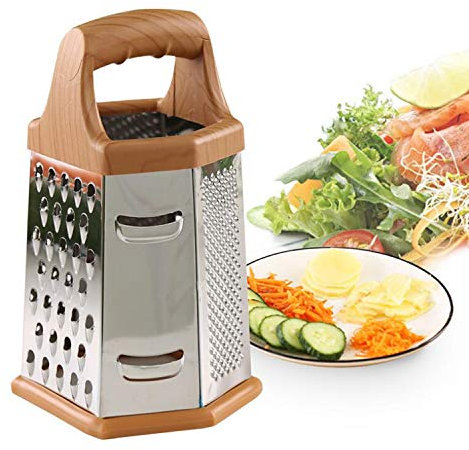 YAVO-EU Grattuggia Taglia Verdure 6 Lati in Accaio Inox Cucina Affettatrice Triturati Patate
