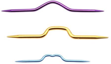 Healifty Aiguille de CâBle à Tricoter Aluminum Crochet Tordue Twist Aiguilles à Tricoter à La Main IncurvéEs Needles for Knitting Blankets Scarves Accessories 3Pes Couleur AléAtoire