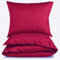 Carpe Sonno Mako Satin Bettwäsche 135 x 200 cm Himbeer Rot - Hotelbettwäsche aus 100% Baumwolle robuster Reißverschluss - Hotel Bettgarnitur Set 2teilig Bettzeug mit 1 Kopfkissenbezug 80 x 80 cm