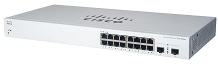 Cisco Business CBS220-16P-2G Smart Switch | 16 Port GE | PoE | 2x1G SFP | 3-Year Limited Hardware Warranty (CBS220-16P-2G-UK)