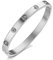 Gleamart Silver Cubic Zirconia Love Friendship Bracelet Stainless Steel Crystal Bracelet for Women