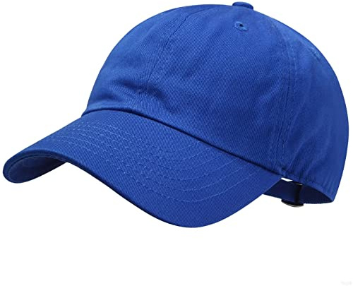 GADIEMKENSD Kids Plain Baseball Cap Unconstructed Fitted Toddler Sun Hat Washed Cotton Unisex Kids Baseball Hat Beach Camping Golf Travel for Boys 3-7 Years Blue