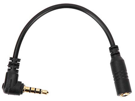 Joyzan Cable Adaptador TRS a TRRS de 3,5mm, Auriculares Connector Converter Line Conversión a Convertidor Línea Conector 3,5 Mm para Audio Estereo en ángulo Recto Smartphone Micrófono Estéreo Ligero