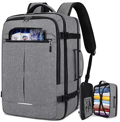 Lubardy Reiserucksackc Herren Damen Handgepäck Rucksack Flugzeug Groß Laptop Rucksack 17 Zoll Wasserdichter Weekender Business Daypack