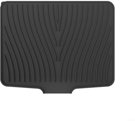 HEIBTENY Abtropfmatte 40 X 30 Cm Silikon Abtropfmatte Spüle Geschirr Abtropfmatte Trockenmatte Hitzebeständiges Rutschfestes Spülbeckenmatte, Spülmatte Abtropfunterlage(Schwarz)
