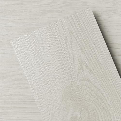 GreenFullHouse Vinyl Bodenbelag Laminatboden Selbstklebende Bodenfliesen zum Abziehen und Aufkleben,2.0mm dick Wasserdicht für Wohnzimmer Schlafzimmer Badezimmer Küche (2.51m²,Weiße Eiche)