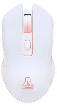 The G-Lab- Kult Helium - RATÓN Gaming - 800 a 6400 dpi Sensor óptico, Retroiluminación 7 Colores, 6 Botones - Cómodo y Ligero - PC/Mac/PS4/PS5 - Ratón Gaming inalambrico - Blanco