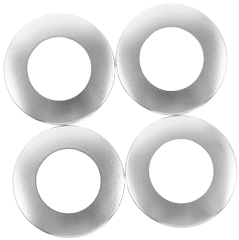 FUNOMOCYA Car Door Pull Pin Cover Door Lock Cover Aluminium Alloy 4pcs Silver Easy Install Rust Resistant Sleek Interior Trim