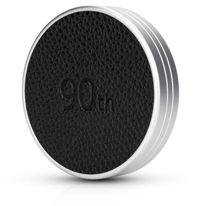 JJC Metalllinsskydd för Fuji Insta Mini EVO fotokamera, svart | Mini EVO tillbehör aluminiumlegering linsskydd lock med läderyta och mjuk Eva-insida