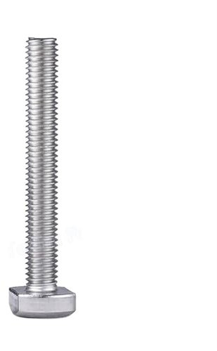 WENYOG Viti a Testa Martello 1-5 pz Bullone a T M5 M6 M8 M10 M12 304 A2 in Acciaio Inox T Martello Testa Quadrata T-Slot T Forma di Tipo Piastra di Pressione Vite Bullone(30mm,M8 (1pcs))