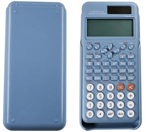 Wissenschaftlicher Taschenrechner, kompatibel mit FC-991ES Plus-2. Edition, mit 417 Funktionen für Schulbedarf, Studenten, Lehrer, Geschäfte, Büro, Haus, Blau