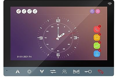Sistema de videoportero inalámbrico 1080P con WiFi y Timbre con desbloqueo RFID y detección de Movimiento (HZ6M710BA)