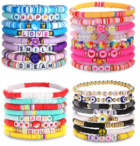 32pcs Bohemian Friendship Bracelets Set, Brightly Colorful Girls Bracelets, Adorable Girls Party Bag Fillers, Ideal Party Accessories for Birthday Celebrations, Summer Gatherings & Festival Gifts