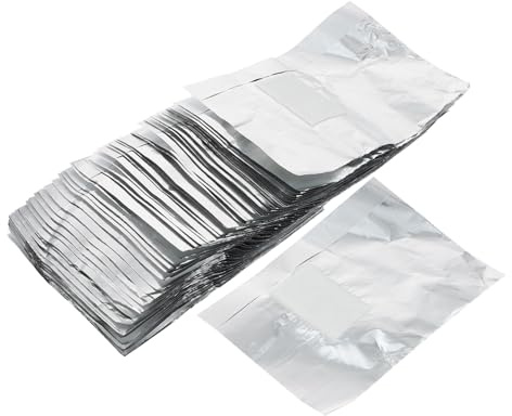 STOBAZA Feuilles D'aluminium pour Ongles 200 Pièces, Taille Standard, Lingettes Non Pelucheuses, Dissolvant Vernis Semi-permanent, Usage Professionnel et Domestique, pour Manucure