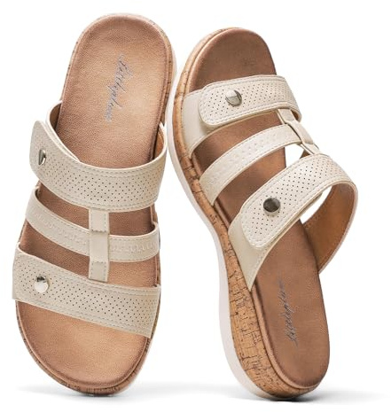 Littleplum Sandales pour femme - Sandales de plage Mules confortables pour l'été - Avec boucle réglable Sandales Orthopédiques