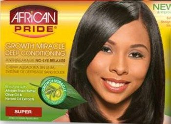 African Pride Olive Miracle Anti-Breakage No-Lye Relaxer Super Crema Sin Aroma Base de Plantas Hidratante para Cabello Afro, Rizado, Ondulado