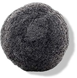 100% PURE Konjac Sponge, Charcoal, Facial Cleansing Brush, Exfoliating Brush for Face, Made with Bamboo Charcoal, Facial Brush for Sensitive Skin - 1 Piece