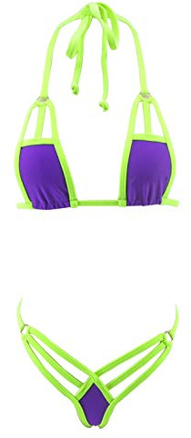 Sherry Micro Bikini Extreme Traje de baño para Mujer Varios Estilo Sexy, Fucsia, Talla única