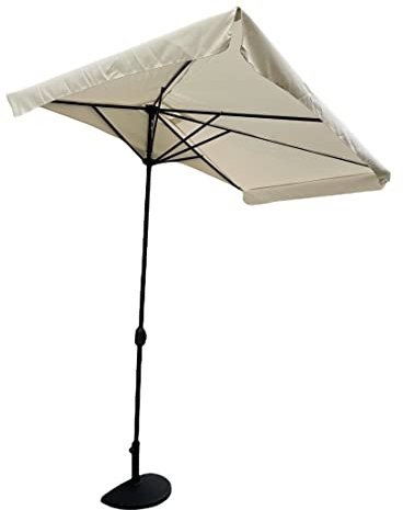 eacommerce Mezzo Ombrellone a Parete da giardino Rettangolare 230x130 cm Alluminio con Base INCLUSA