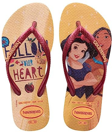 Havaianas Unisex Kid's Slim Princess Flip Flops, goldfarben, 8/9 UK Child