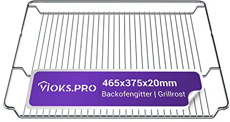 Vioks.pro Gitterrost für Backofen 465x375mm Ersatz für Bosch 00574876 HEZ334000 - Backofen Rost/Grillrost Edelstahl - Bosch Backofen Zubehör
