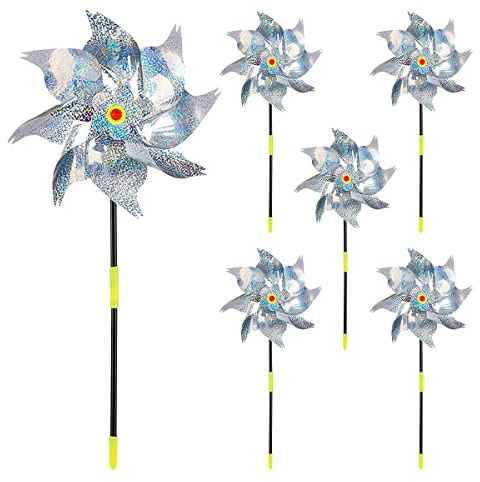 Mulino a Vento Riflettente, FainFun Girandole Uccelli per Balcone Repellente Piccioni, Girandole Giardino Scaccia Gli Animali per Proteggere Giardini, Fattorie e Cortili