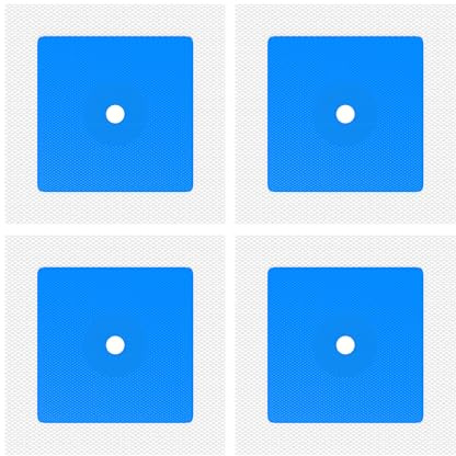 Isolbau Lot de 4 manchons muraux P2 bleus - 120 mm - Bande d'étanchéité - Manchon étanche pour sanitaire, douche, salle de bain, carrelage - Isolation - Pour l'intérieur et l'extérieur