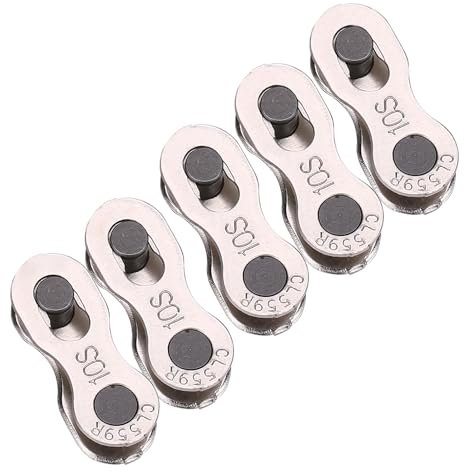Haosie Conectores de Cadena para Bicicletas, 5 Pares Eslabones de Cadena de Bicicleta, Cadena de Liberación Rápida de la Bicicleta para 6 7 8 9 Velocidades