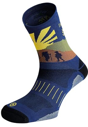 Enforma Calcetines Peregrino Camino Santiago Antiampollas Senderismo Trekking Antibacterianos Termorreguladores Trail Running Unisex 3 Tallas (42-44)