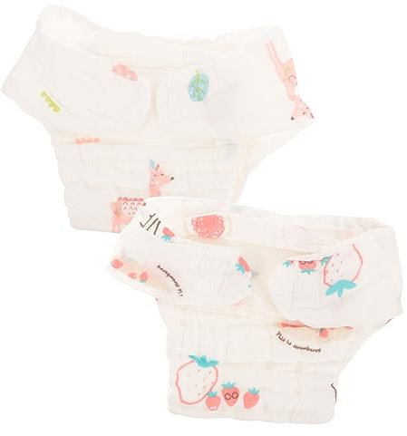 MOBUTOFU 2stücke Stoffwindeln Für Mädchen Wiederverwendbare Waschbare Babywindelhosen Aus Baumwolle Für Neugeborene Bis Atmungsaktiv Und Hautfreundlich